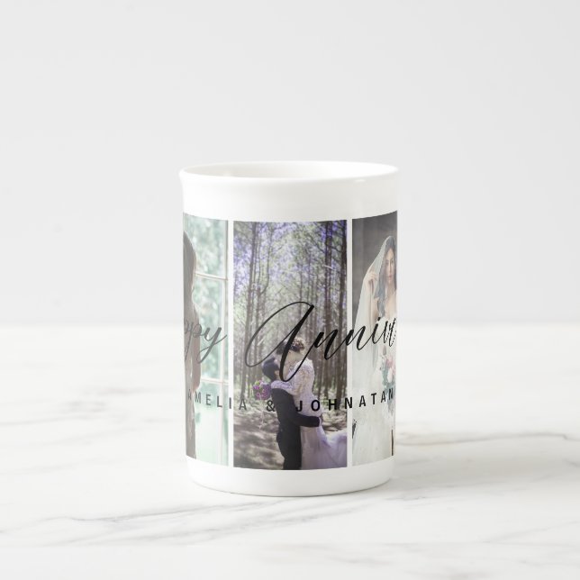 Happy Anniversary Photo Collage Mug Photo vertical (Devant)