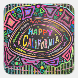 Happy Art: autocollant "Happy California"