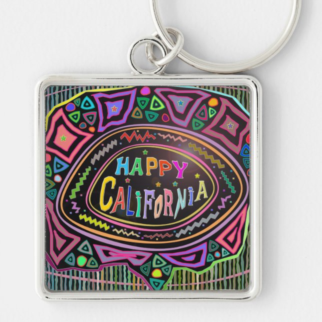 Happy Art: "Happy California" Porte-clés (Devant)