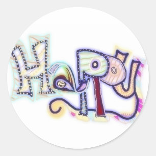 Happy ~ autocollants personnalisables!