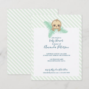 Happy Baby Sloth Baby shower Invitation