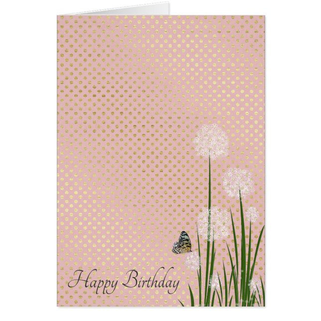 happy birthday-butterfly on puff flower (Devant)