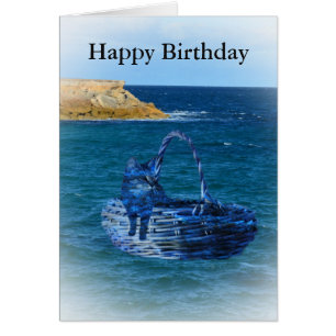Happy Birthday, Cat Sea Adventure Sm Greeting Card