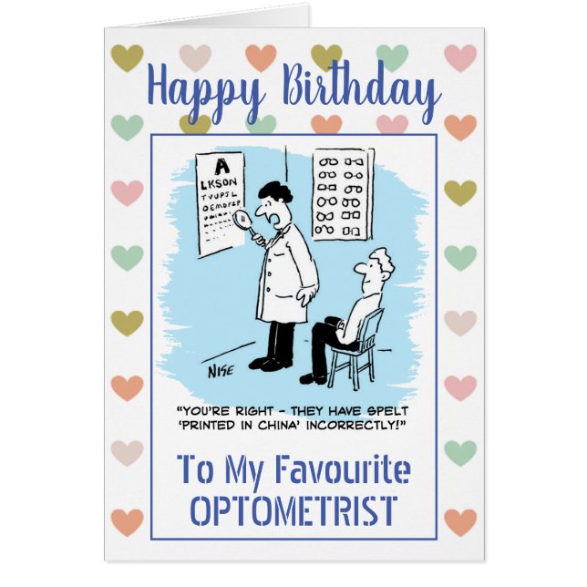 Happy Birthday Optometrist (Devant)
