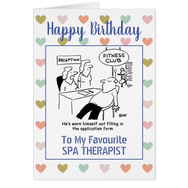 Happy Birthday Spa Therapist (Devant)