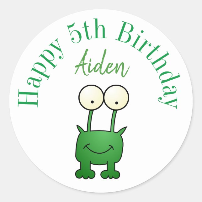 Happy birthday stickers personalized (Devant)