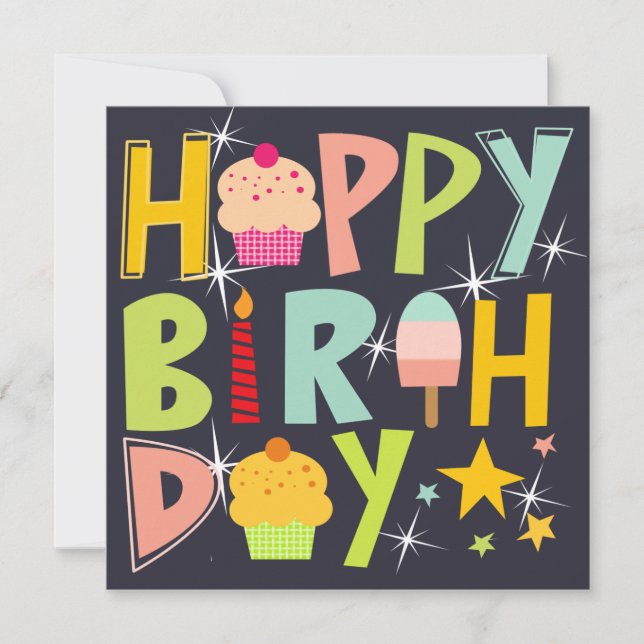 happy birthday T-Shirt Trucker Hat Keychain Magnet (Devant)