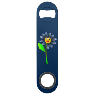 Happy Blue Flower Bottle Opener