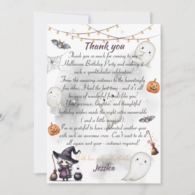 Happy Boo Halloween Carte de remerciements - migno (Devant)