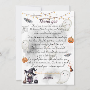 Happy Boo Halloween Carte de remerciements - migno