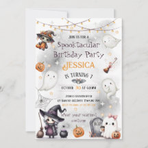 Happy Boo Halloween Invitation - mignon fantôme