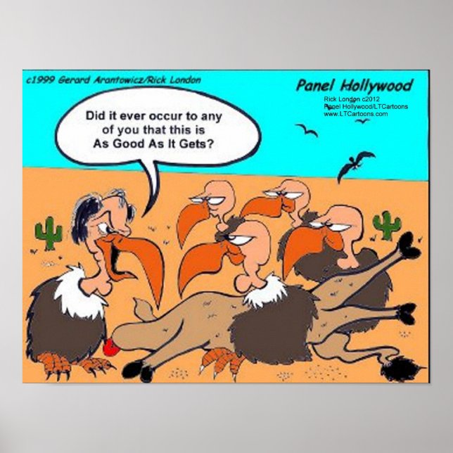 Happy Buzzards As Good As It Gets funny poster by  (Devant)