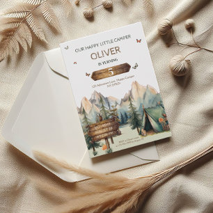 Happy Camper Adventure Boy Invitation Anniversaire