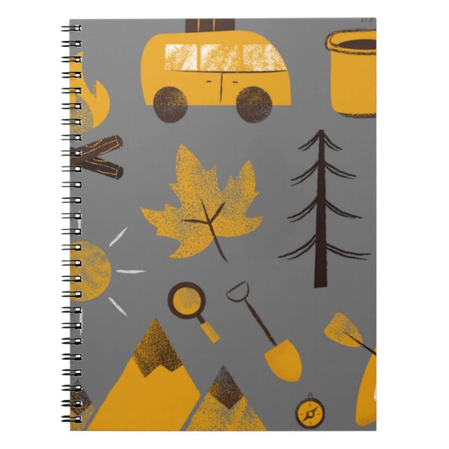 Happy Camper Gris et Carnet Jaune (Devant)