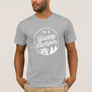 Happy Camper Heather Grey Unisex T-shirt