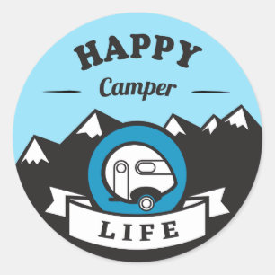 Happy Camper Life Sticker