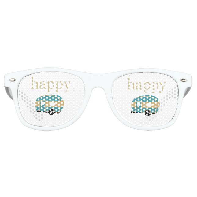 Happy Camper Personnalité Lunettes de soleil rétro (Devant)