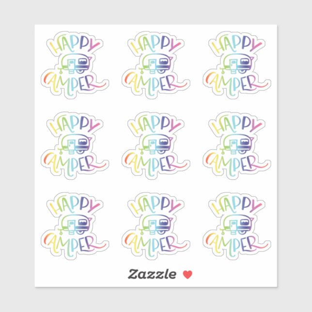 Happy Camper Sticker Pack (Feuille)