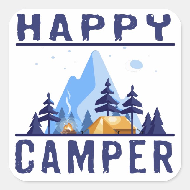 Happy Camper Stickers (Devant)