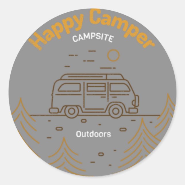 Happy Camper Stickers (Devant)