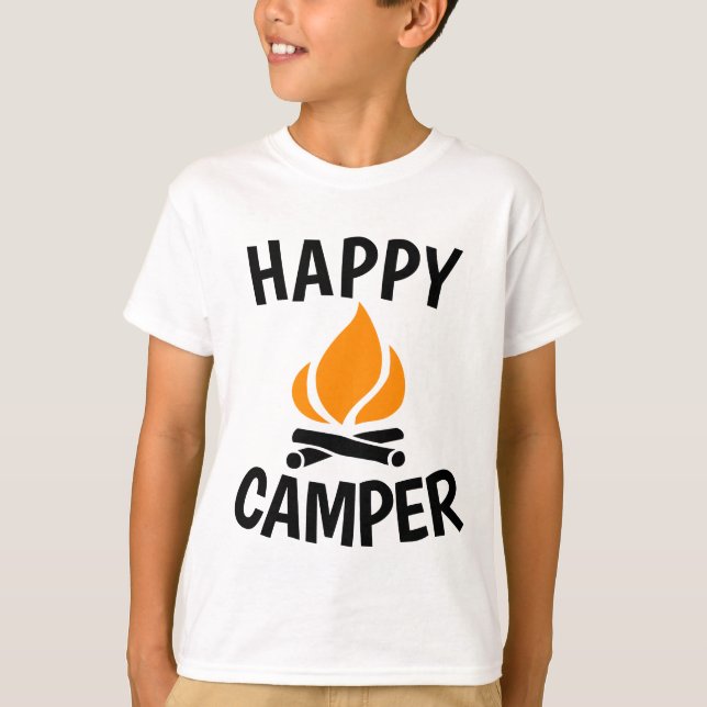 HAPPY CAMPER, T-shirts de camping (Devant)