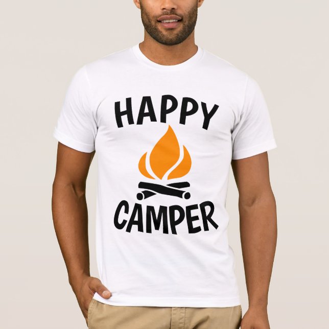 HAPPY CAMPER, T-shirts de camping (Devant)