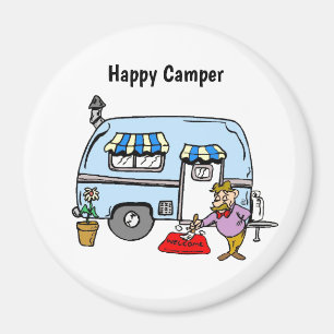 Happy Camper Trailer Magnet