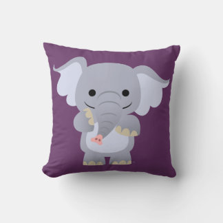 Happy Cartoon Elephant Coussin
