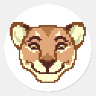 Happy Cartoon Lioness émoticon Sticker