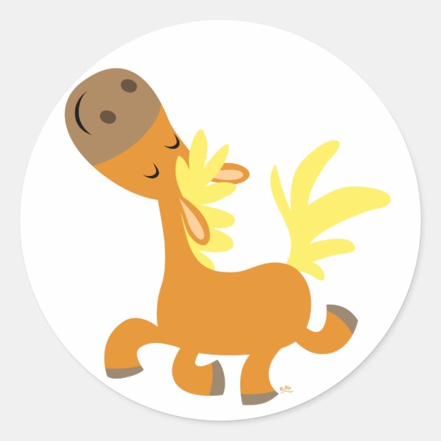 Happy Cartoon Pony Sticker (Devant)