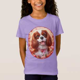 Happy Cavalier Puppy Heart T-Shirt Hershey Pup