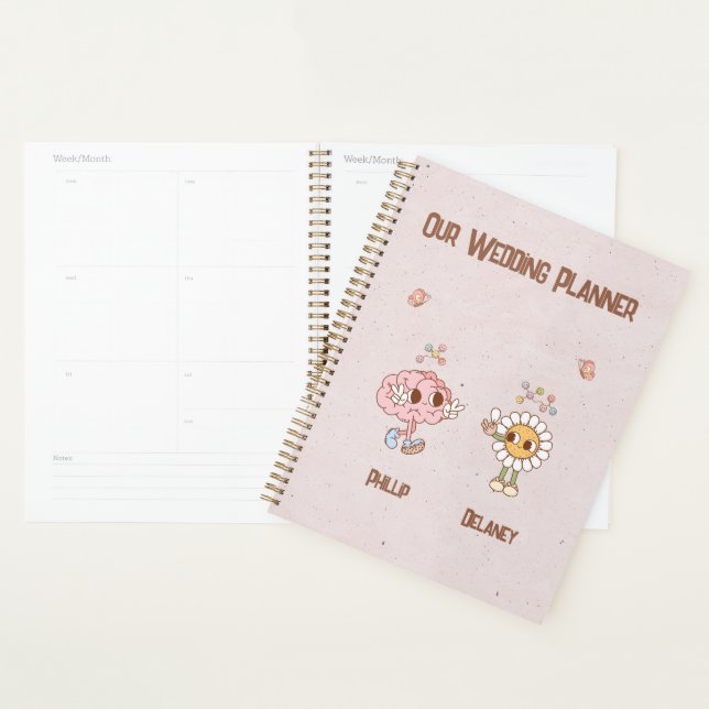 Happy Cerveau Wedding planner personnalisé (Devant avec enveloppe)