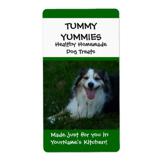 Happy Chien Traitements faits maison Sticker Étiqu