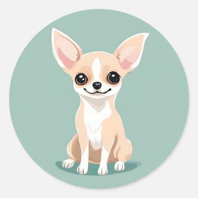 Happy Chihuahua Sticker (Devant)