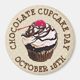 Happy Chocolat Cupcake Day Magnet