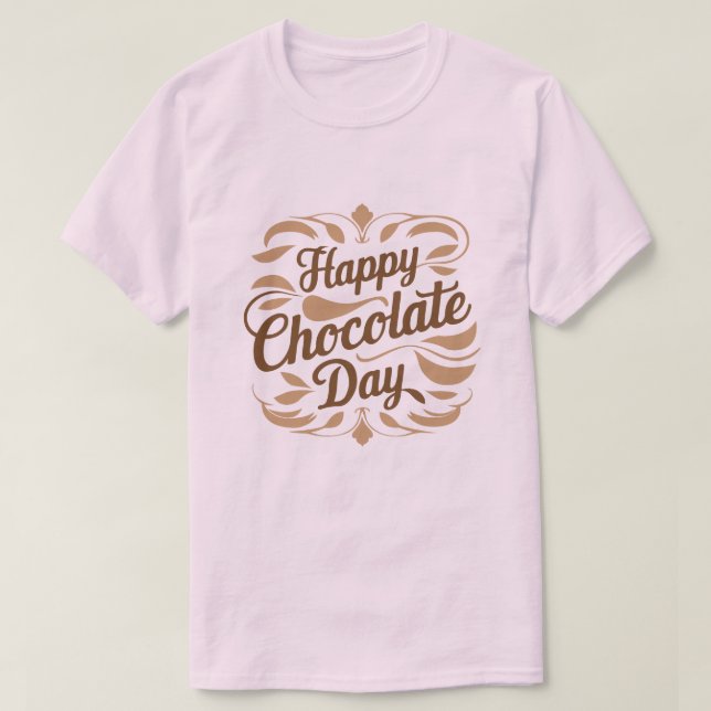 Happy Chocolate Day typographie design t-shirt (Design devant)