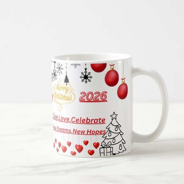 Happy Christmas Mug – Festive Holiday Coffee Cup (Droite)