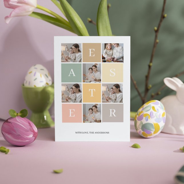 Happy Colorful Collage Photo Pâques (Créateur téléchargé)