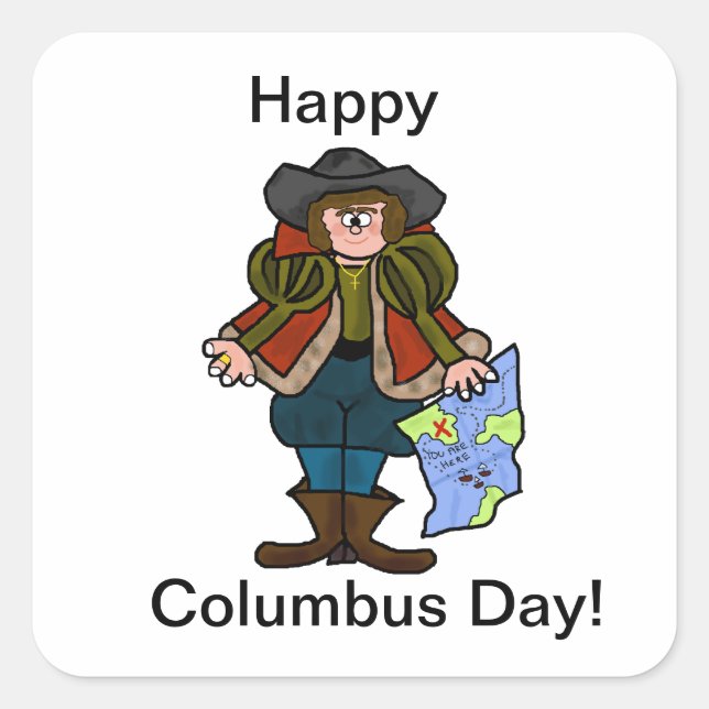 Happy Columbus Day Stickers - Ver. 2 (Devant)