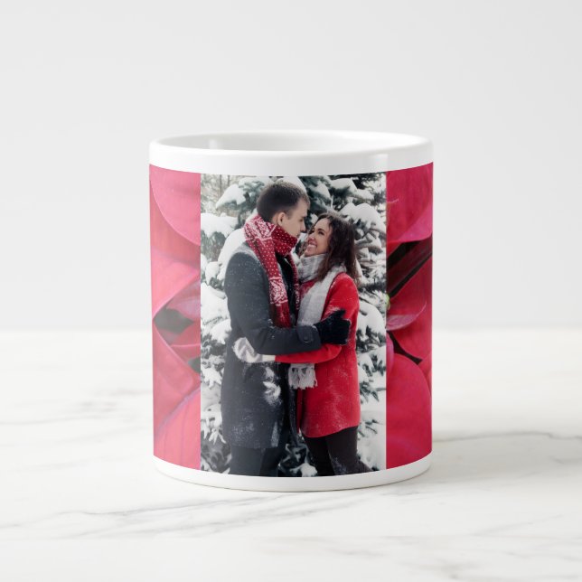 Happy Couple Jumbo Poinsettia Mug (Devant)