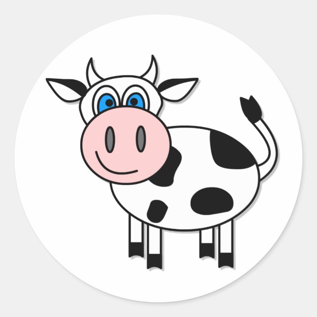 Happy Cow Sticker - Personnalisable! (Devant)