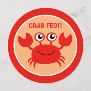 Happy Crab invitation personnalisée Cuisine