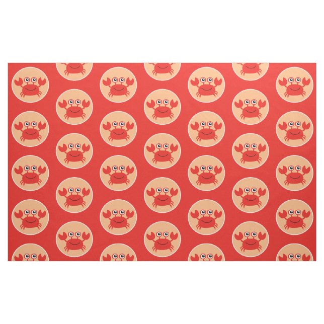 Happy Crab tissu personnalisé (Fat Quarter)