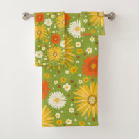 Happy Daisy coloré Motif Daisies Vert