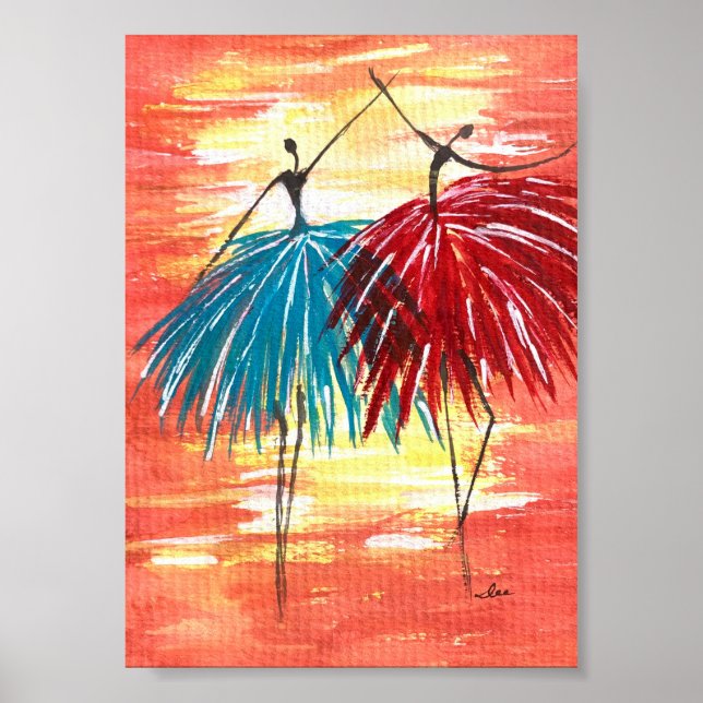 Happy Dancers 5x7 Premium Canvas Gloss Poster (Devant)