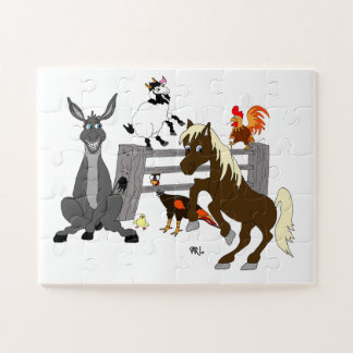 Happy Dancing Farm Animaux Jigsaw Puzzle