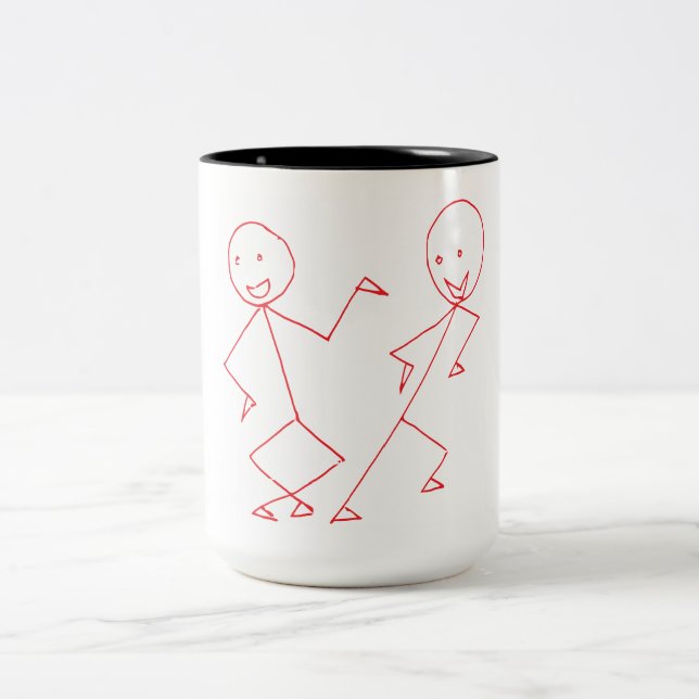 Happy Dancing Stickman Mug (Centre)