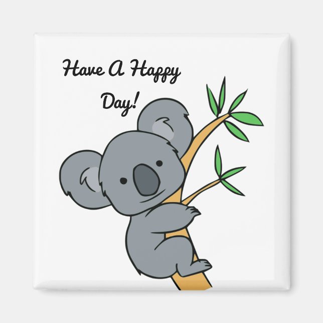 Happy Day Koala Magnet (Devant)