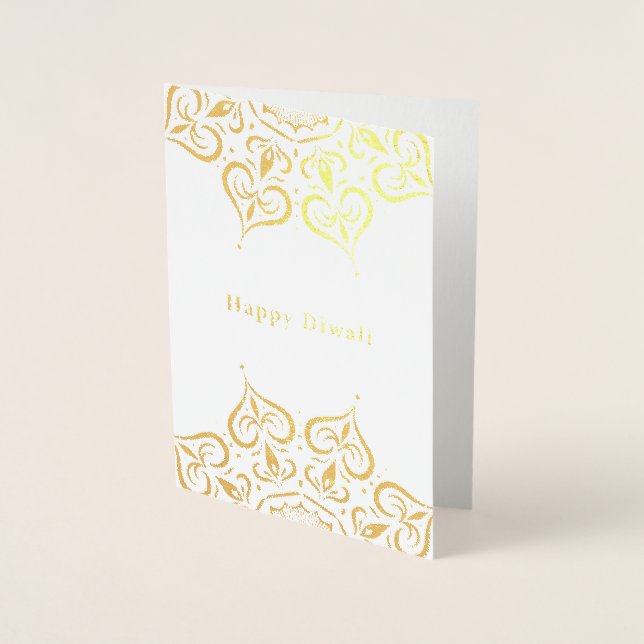 Happy Diwali Mandala - Carte Foil (Devant)