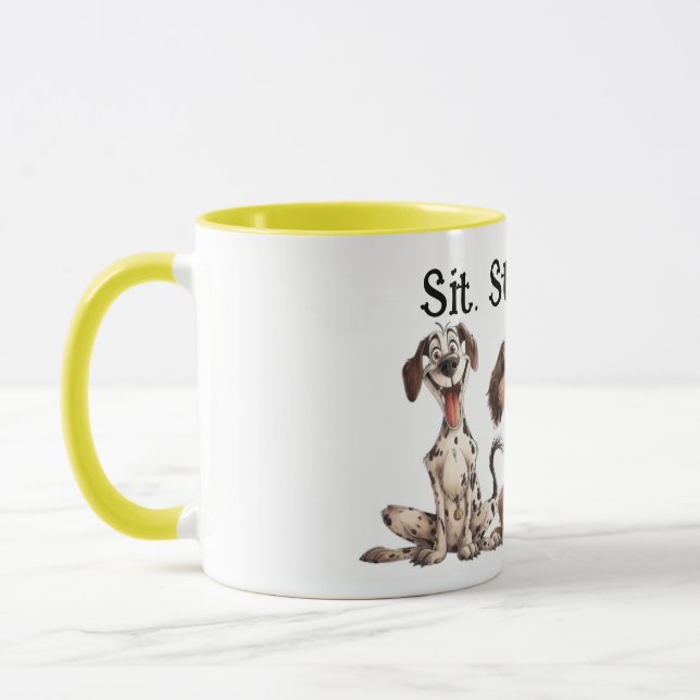 Happy Dogs Café Mug - Cadeau parfait pour l'amoure (Gauche)